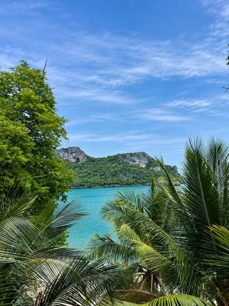 The view from the trail to the viewpoint in Ang Thong