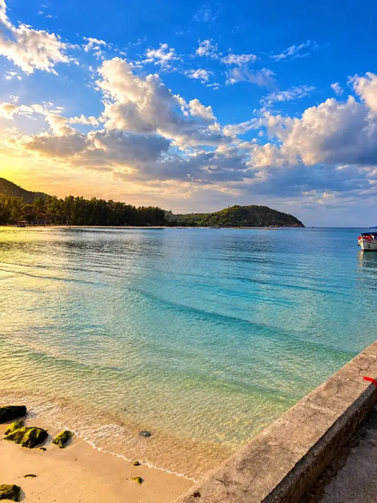 Chaloklum Bay as seen from the pier