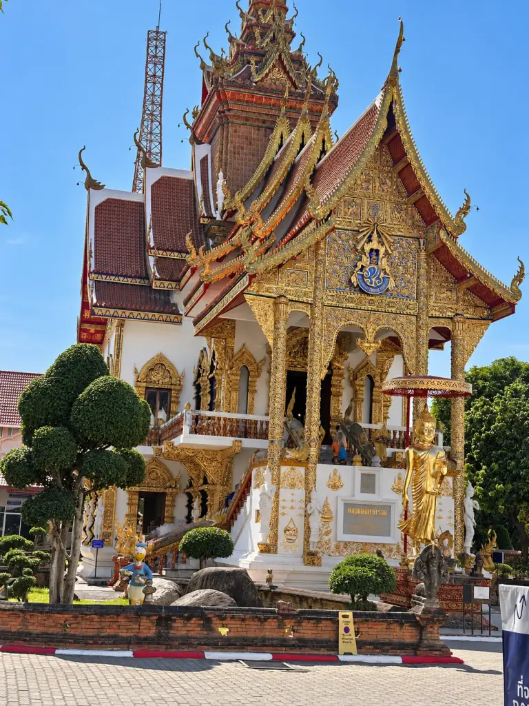 Gold-decorated temple in Chiang Mai