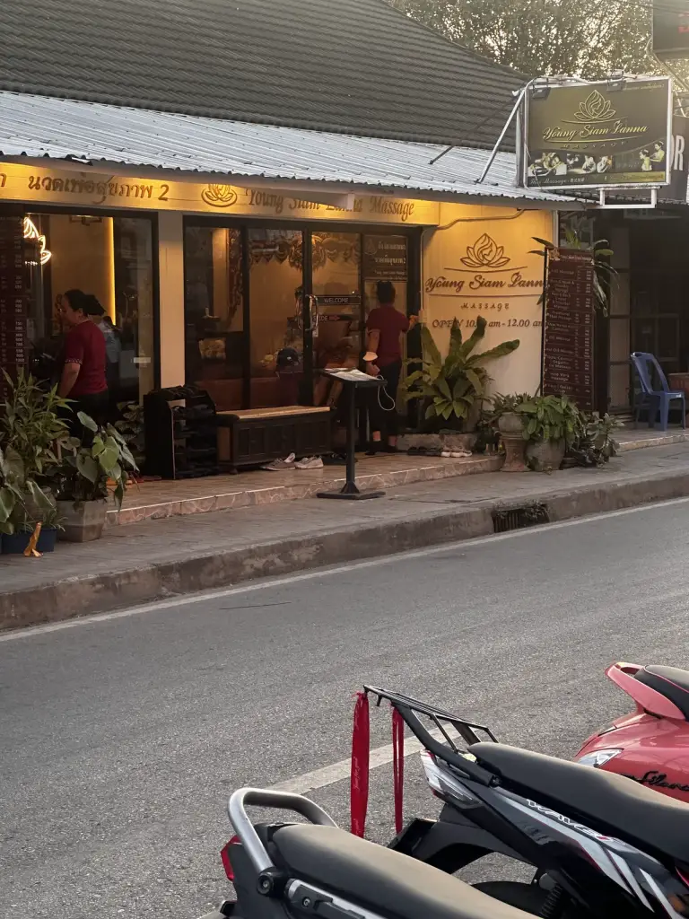A local massage shop in Chiang Mai