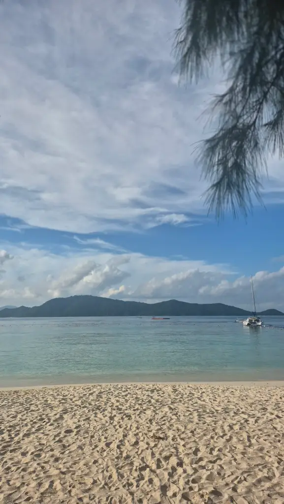 The white sand beach of Coral Island (Koh Hey) near Phuket