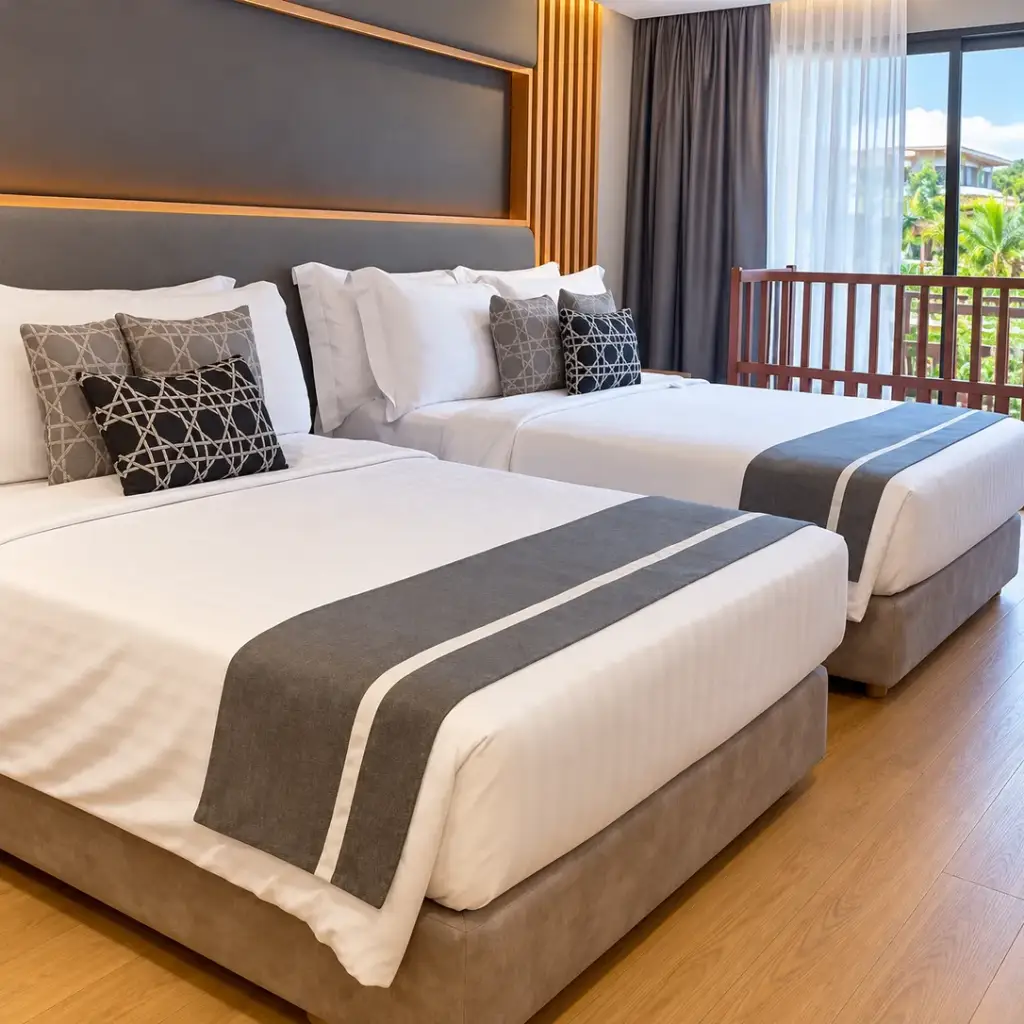 A family room with two double beds at Phuket Graceland Resort & Spa