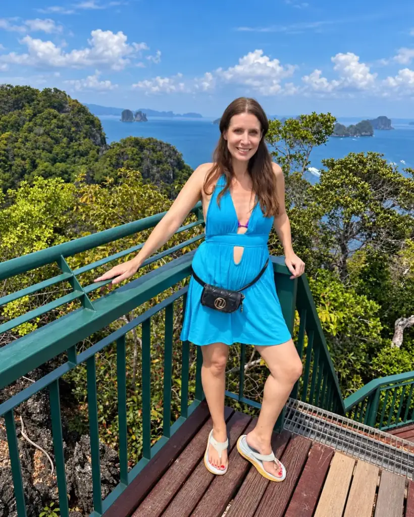 Michelle Loren at the 360-degree viewpoint on Koh Hong