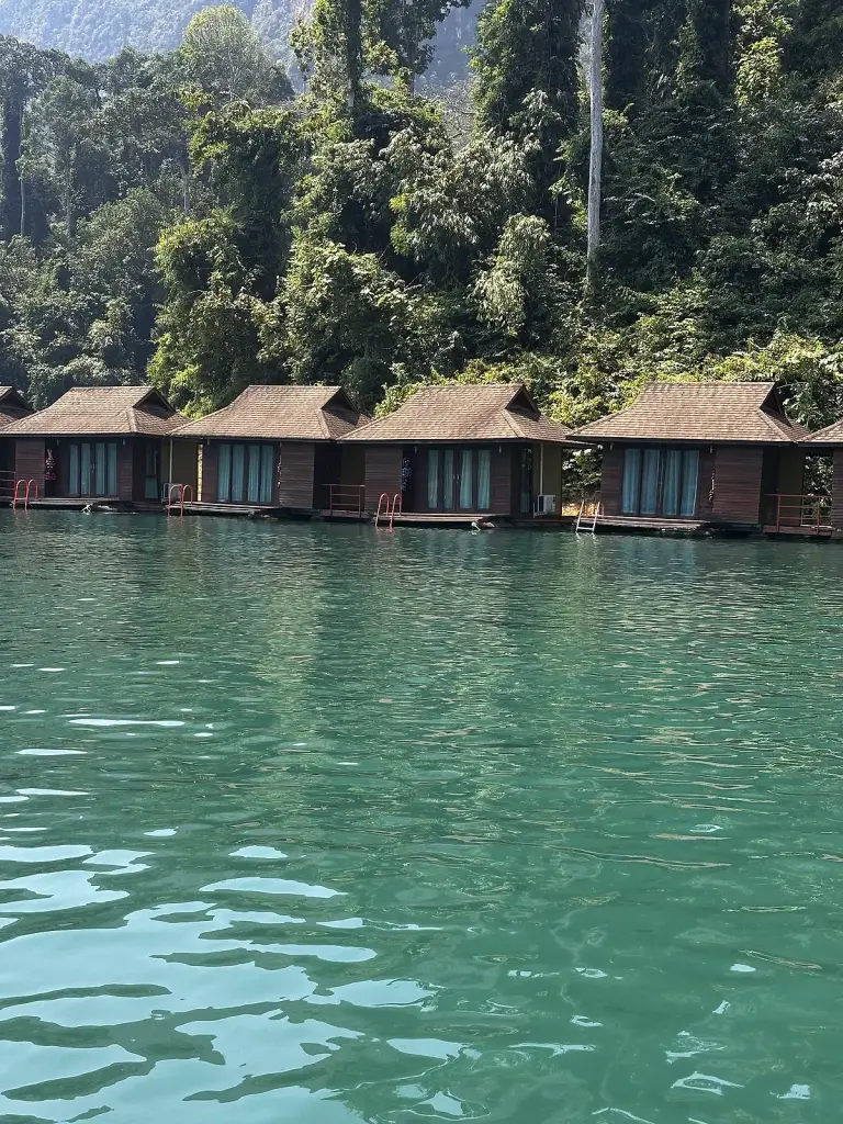 Floating bungalows on Cheow Lan Lake