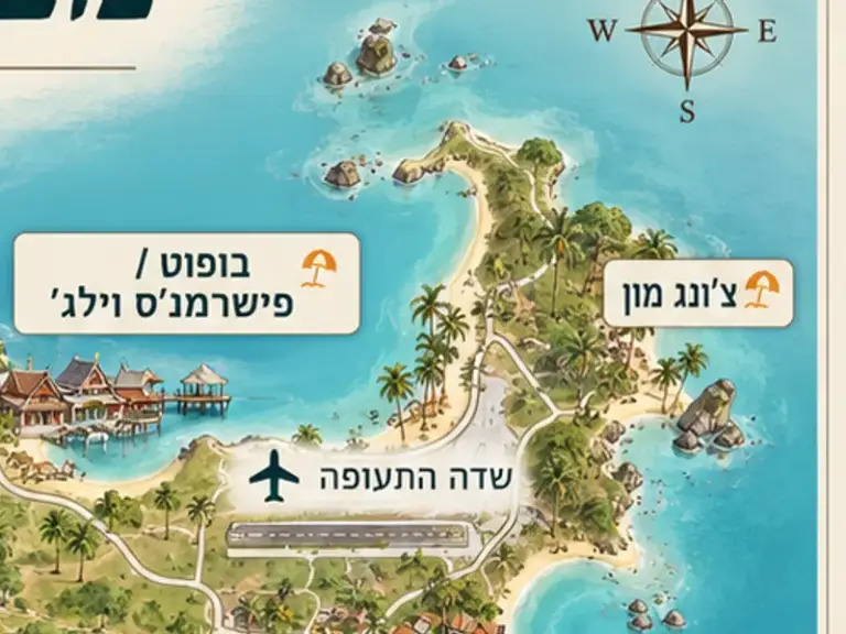 The Choeng Mon area on the Koh Samui map