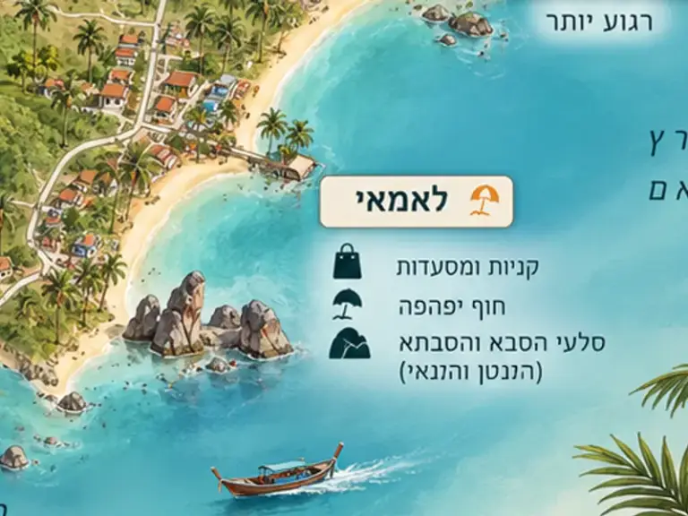 The Lamai area on the Koh Samui map