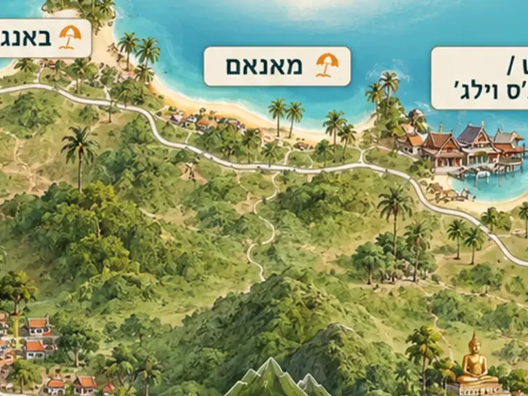 The Maenam area on the Koh Samui map
