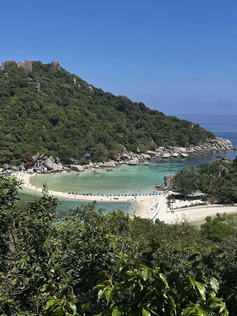 Le banc de sable de Koh Nang Yuan vu depuis le point de vue