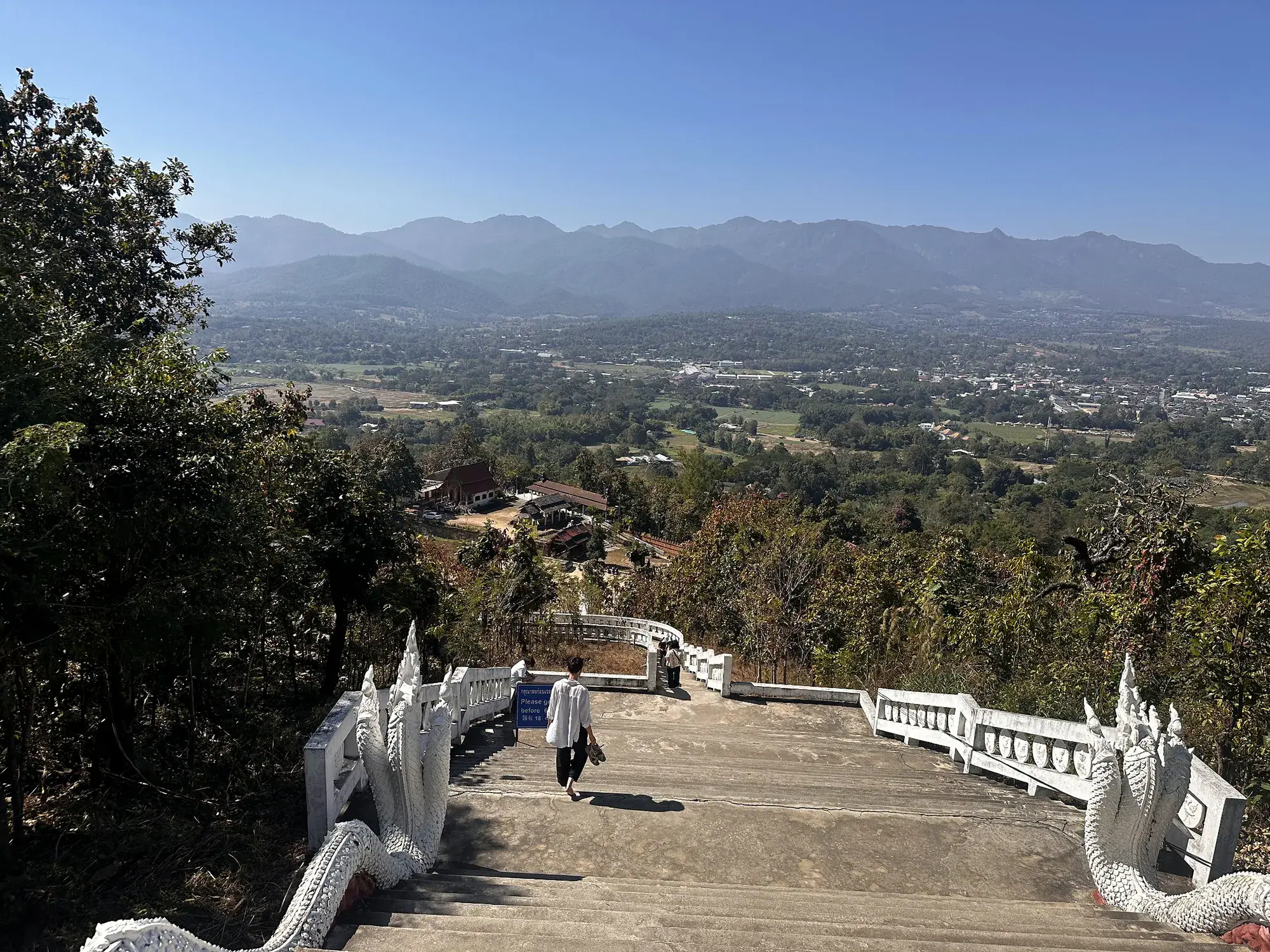 The Pai valley and mountains from the White Buddha hill