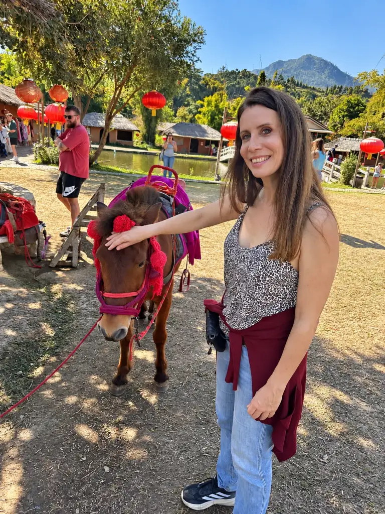 Michelle Loren in Santichon, the Chinese village in Pai