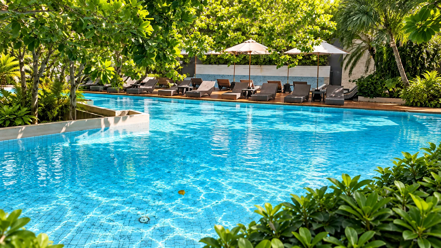 The main pool at Panan Krabi Resort among the greenery, Ao Nang