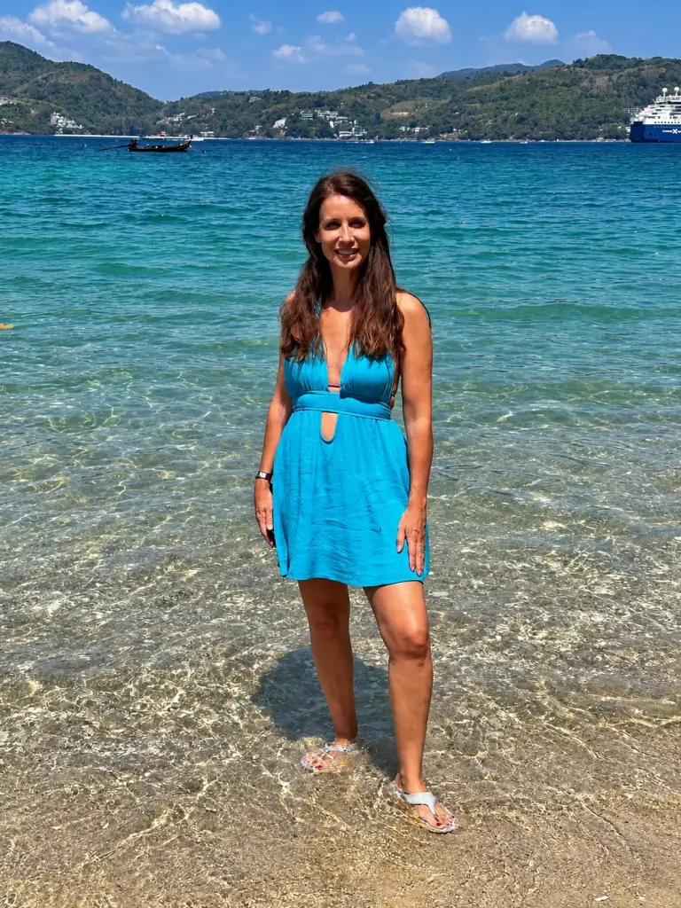 Michelle Loren in the clear water of Paradise Beach, Phuket