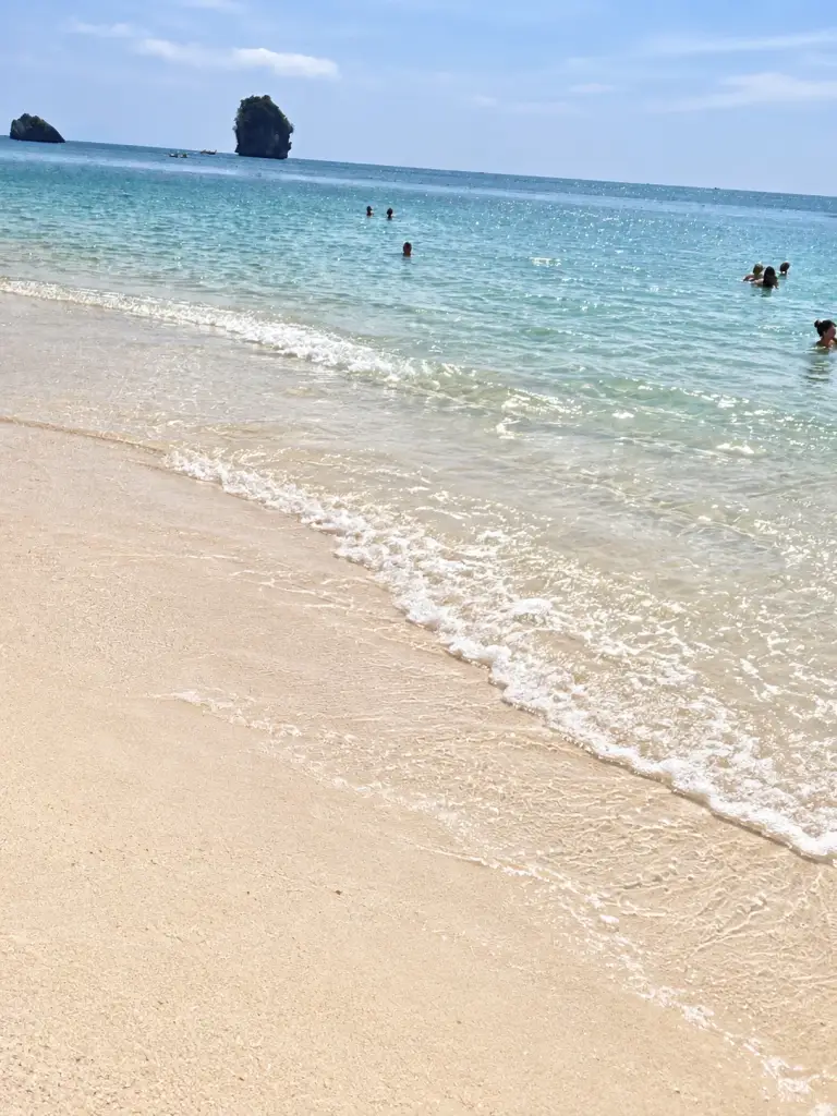 Phra Nang Beach at Railay, clear water and cliffs