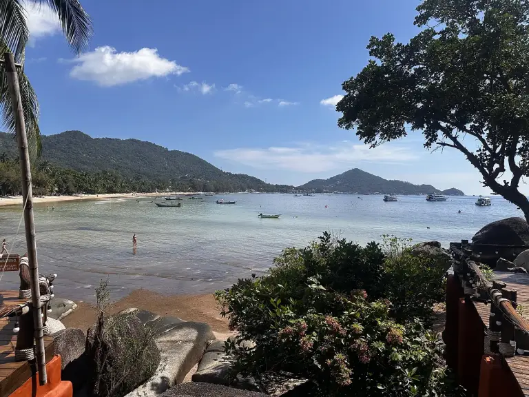 Sairee Bay from the Rim Lae terrace
