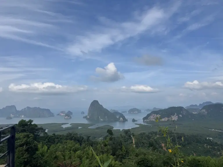 Phang Nga Bay and its limestone islands from the Samet Nangshe viewpoint