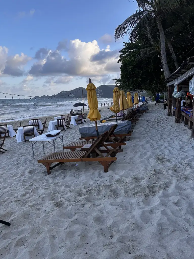 The beach in front of Banana Fan Sea