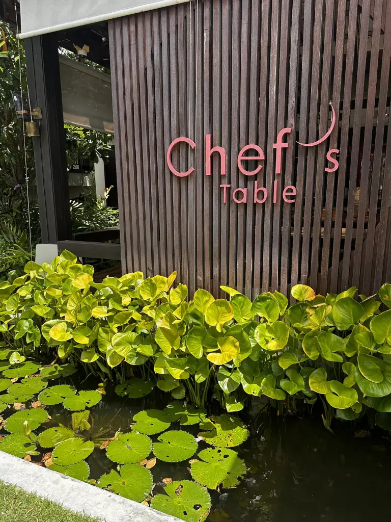 The Chef's Table sign - Sareeraya Villas & Suites, Koh Samui