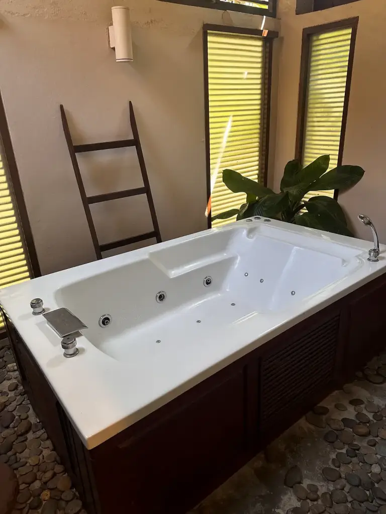 The private jacuzzi room in the villa at The Sarann, Chaweng Noi
